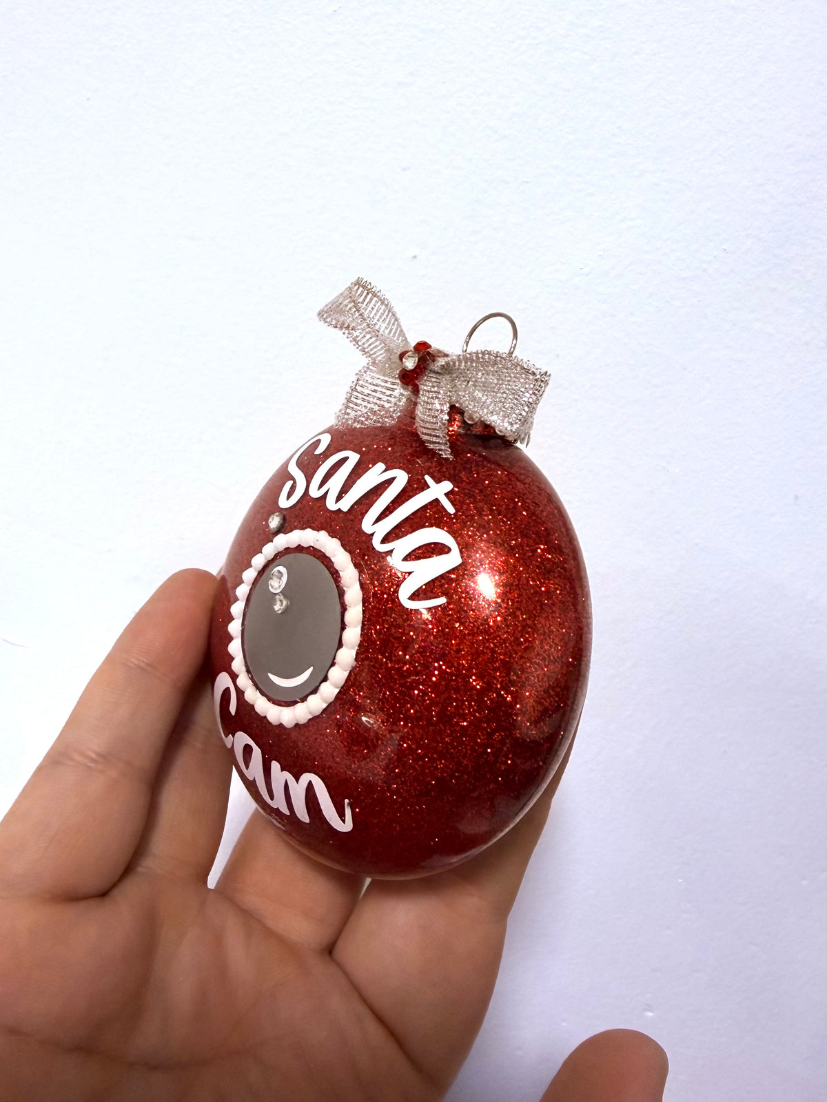 Handmade Santa Cam Ornament