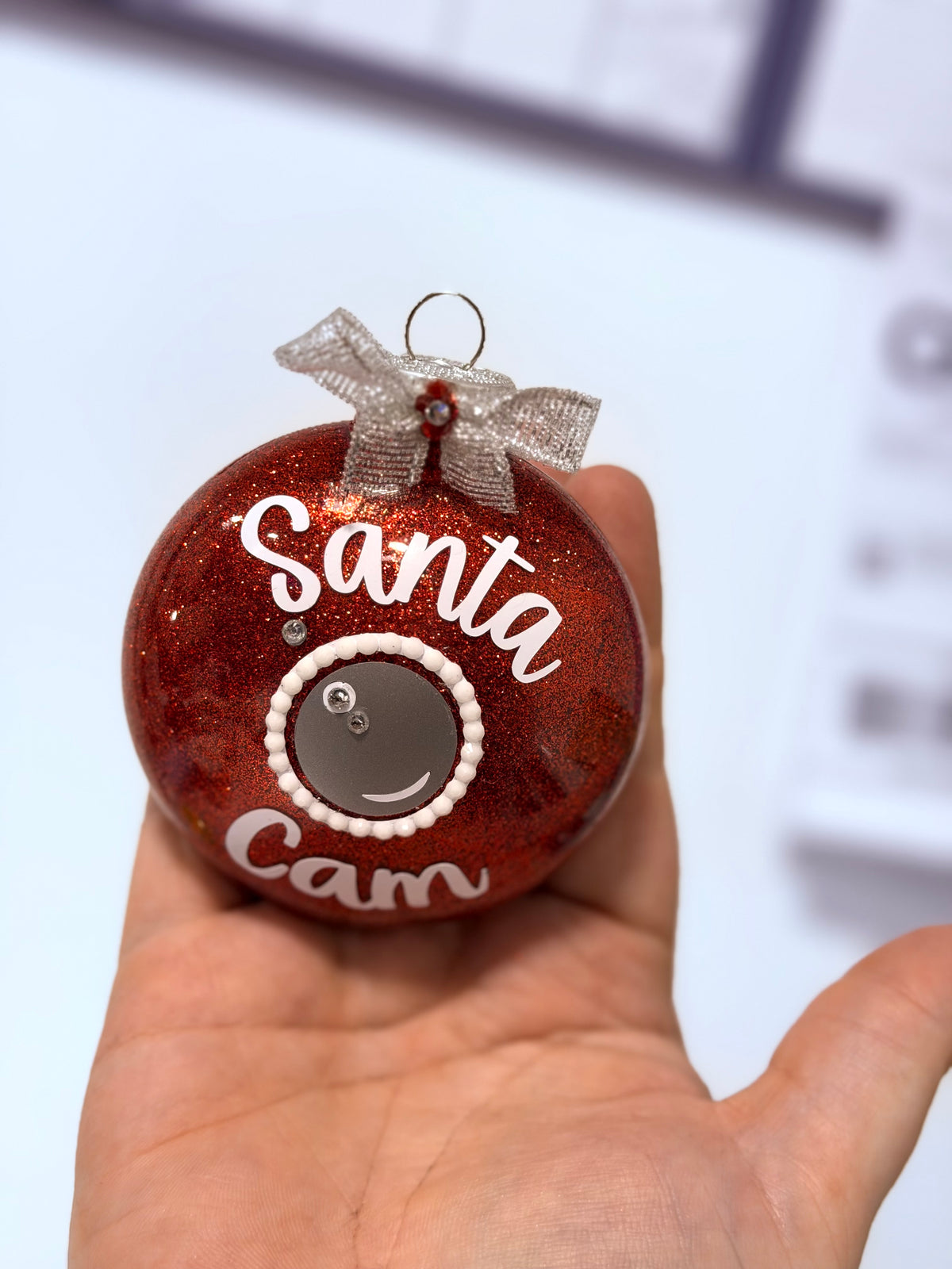 Handmade Santa Cam Ornament