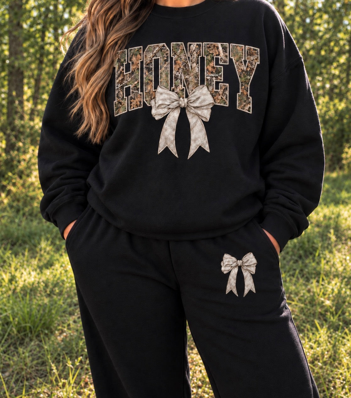 Camo Honey & Bow Set
